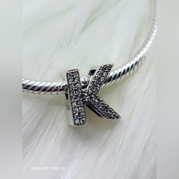 Charm for Bracelet Sterling Silver 925 letter “K” - Picture 3 of 4